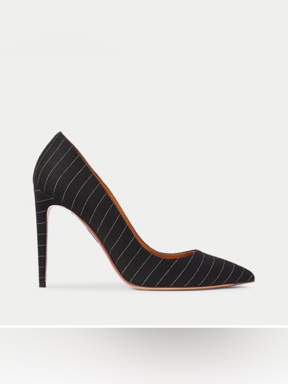 Ralph Lauren Celia Pinstripe Wool Pump